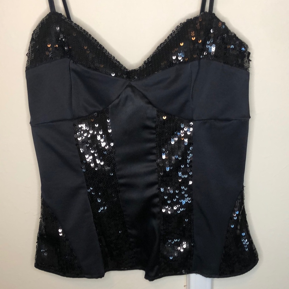Strappy Sequin Cropped top